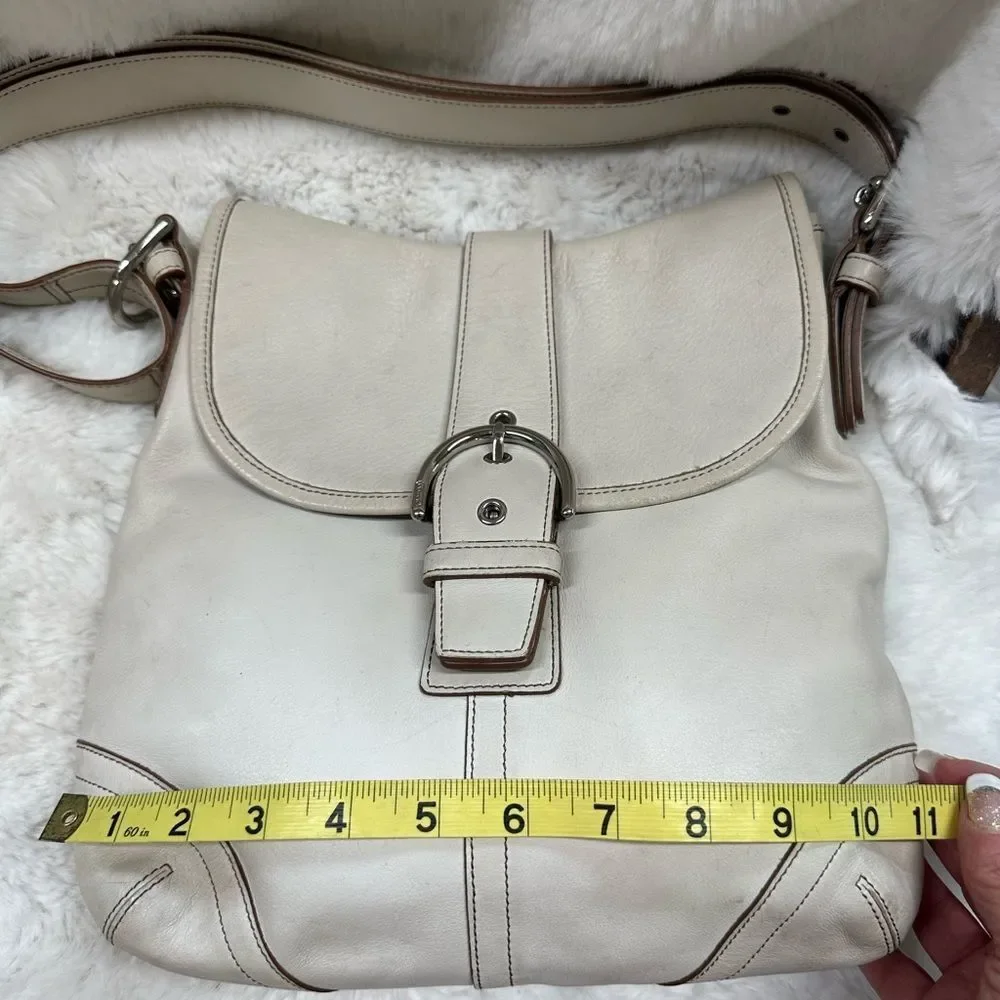 Coach Vintage White 9480 Leather Pockets Hobo Soho Shoulder Bag
